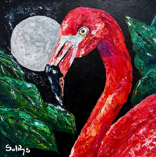 Alla Prima Mio Flamingo - Original Artwork
